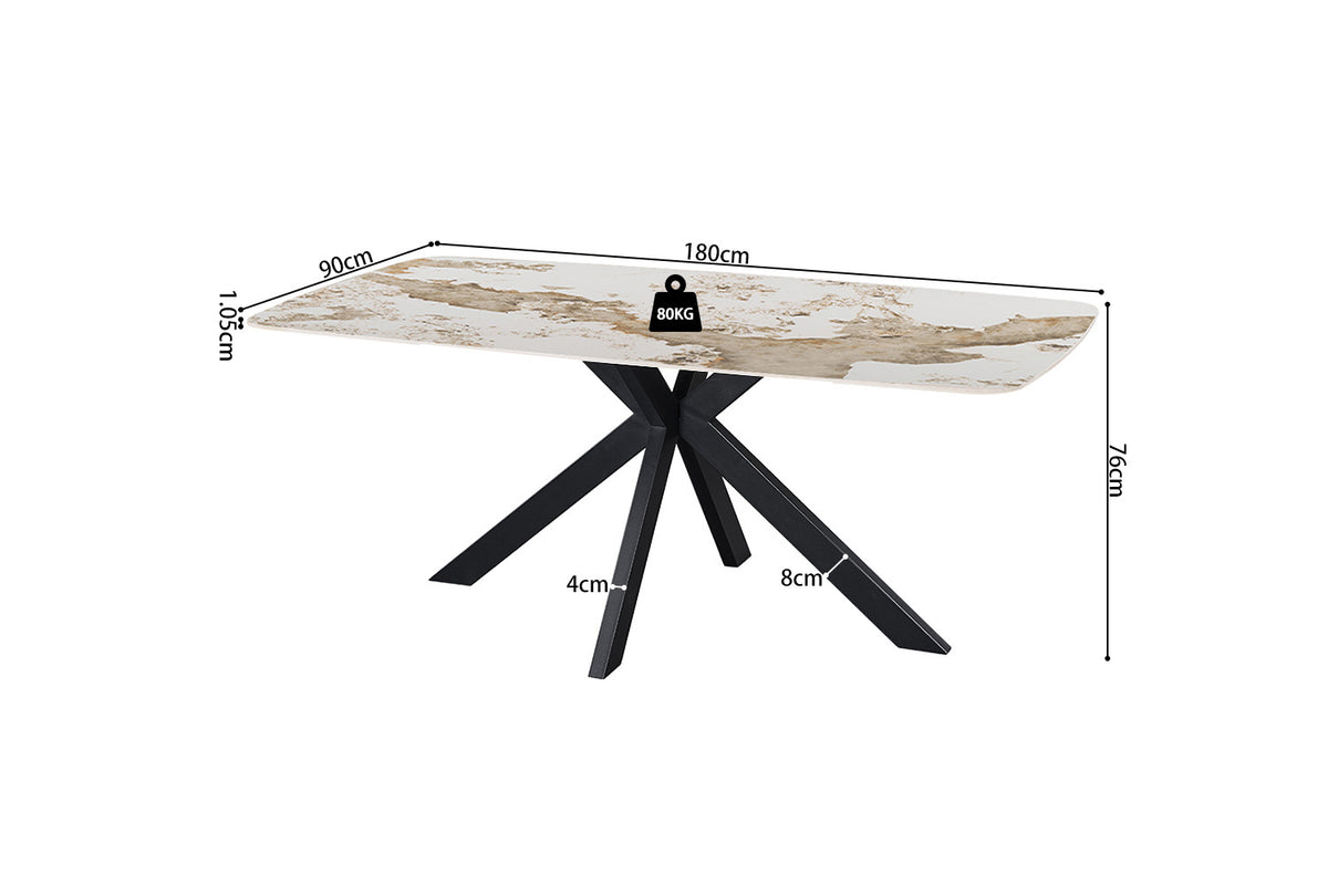 NEW - Tafel 'Apollo' 180 cm Deens Ovaal Glanzend Steen Pandora (2c) - foto 8
