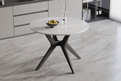 Tafel 'Apollo' 110 cm Rond Glanzend Steen Snow Wit (2c) - foto 3