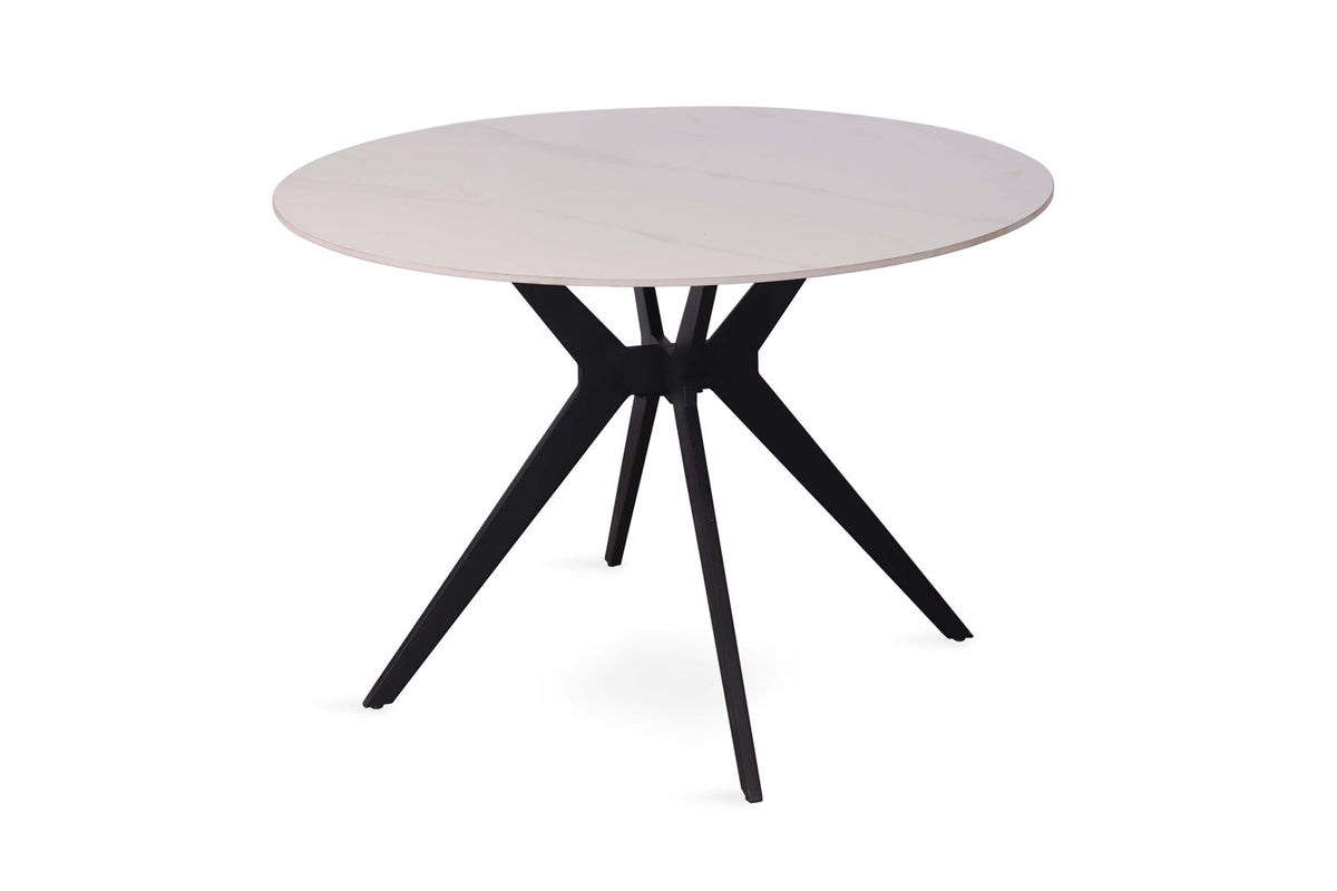Tafel 'Apollo' 110 cm Rond Glanzend Steen Snow Wit (2c) - foto 5