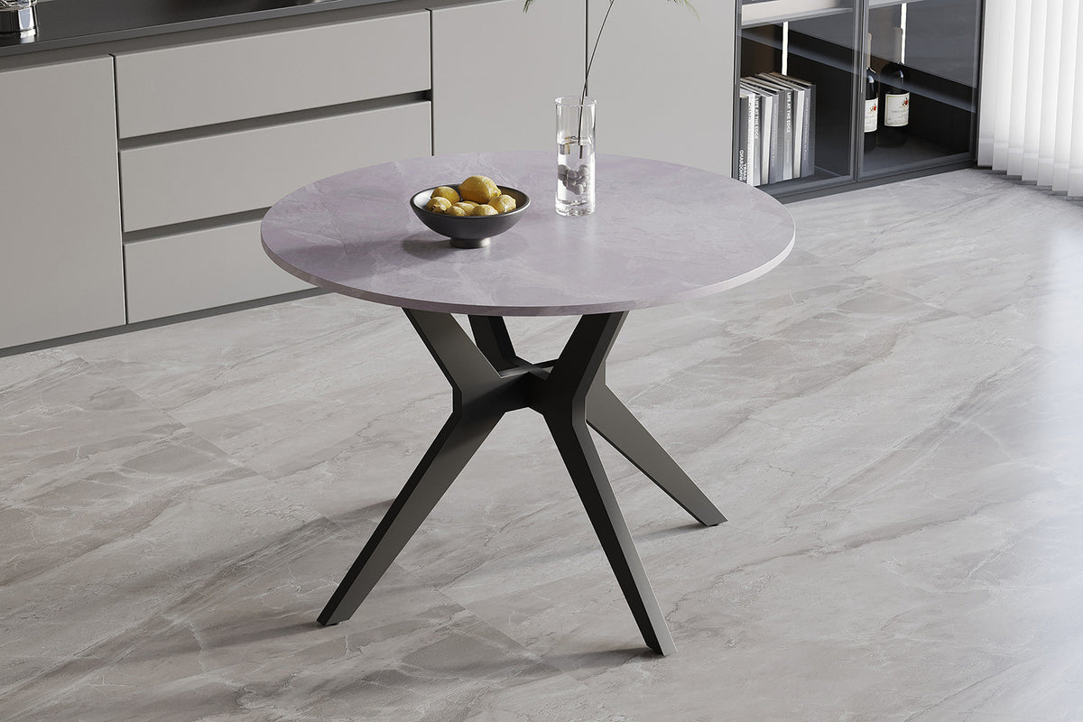 Tafel 'Apollo' 110 cm Rond Glanzend Steen Italian Grijs (2c) - foto 3