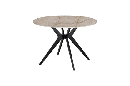 NEW - Tafel 'Apollo' 110 cm Rond Glanzend Steen Shakespear Beige (2c) - foto 5