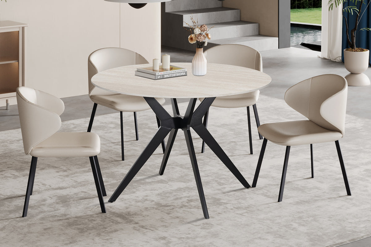 NEW - Tafel 'Apollo' 110 cm Rond Steen Baroque Grijs (2c) - foto 2