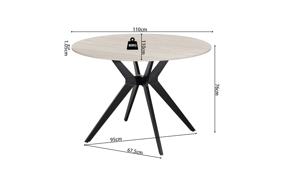 NEW - Tafel 'Apollo' 110 cm Rond Steen Baroque Grijs (2c) - foto 7
