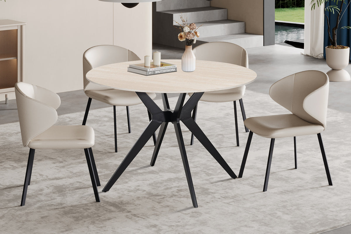 NEW - Tafel 'Apollo' 110 cm Rond Steen Baroque Beige (2c) - foto 2