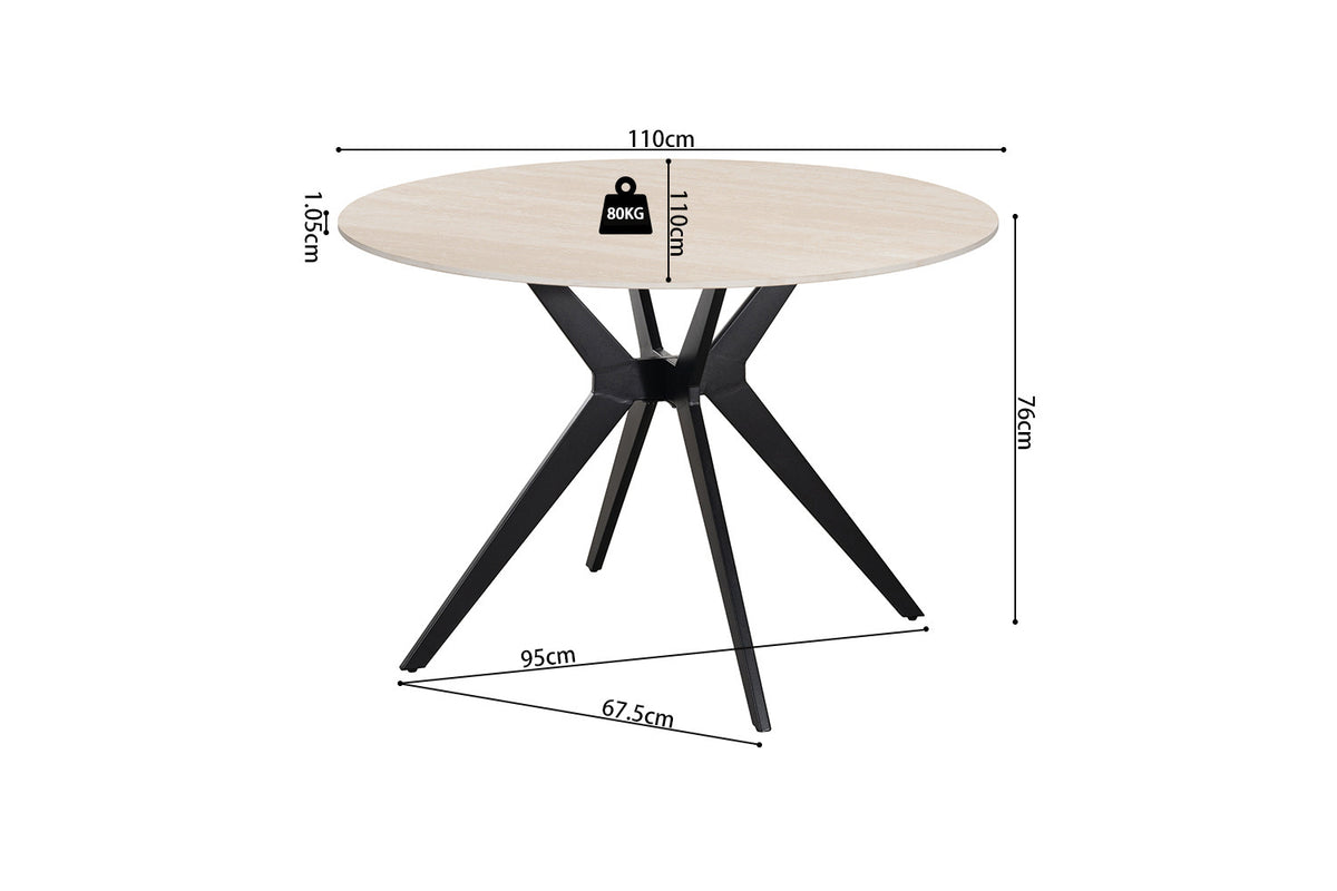 NEW - Tafel 'Apollo' 110 cm Rond Steen Baroque Beige (2c) - foto 7