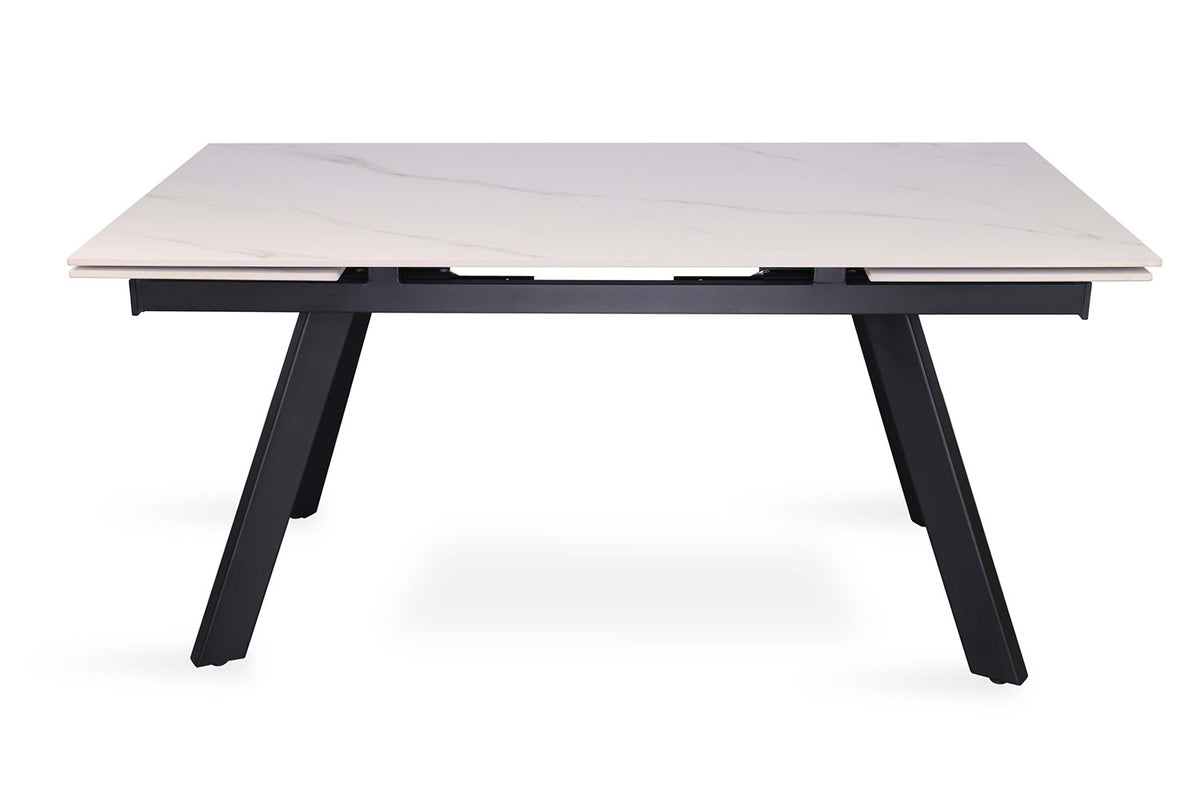 Uitschuifbare tafel 'Hera' 160-240 cm Rechthoekig Steen Wit (2c) - foto 4