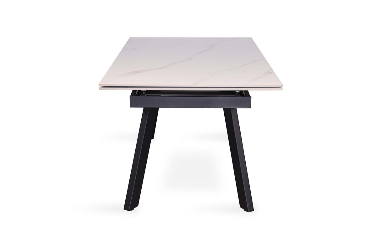 Uitschuifbare tafel 'Hera' 160-240 cm Rechthoekig Steen Wit (2c) - foto 6