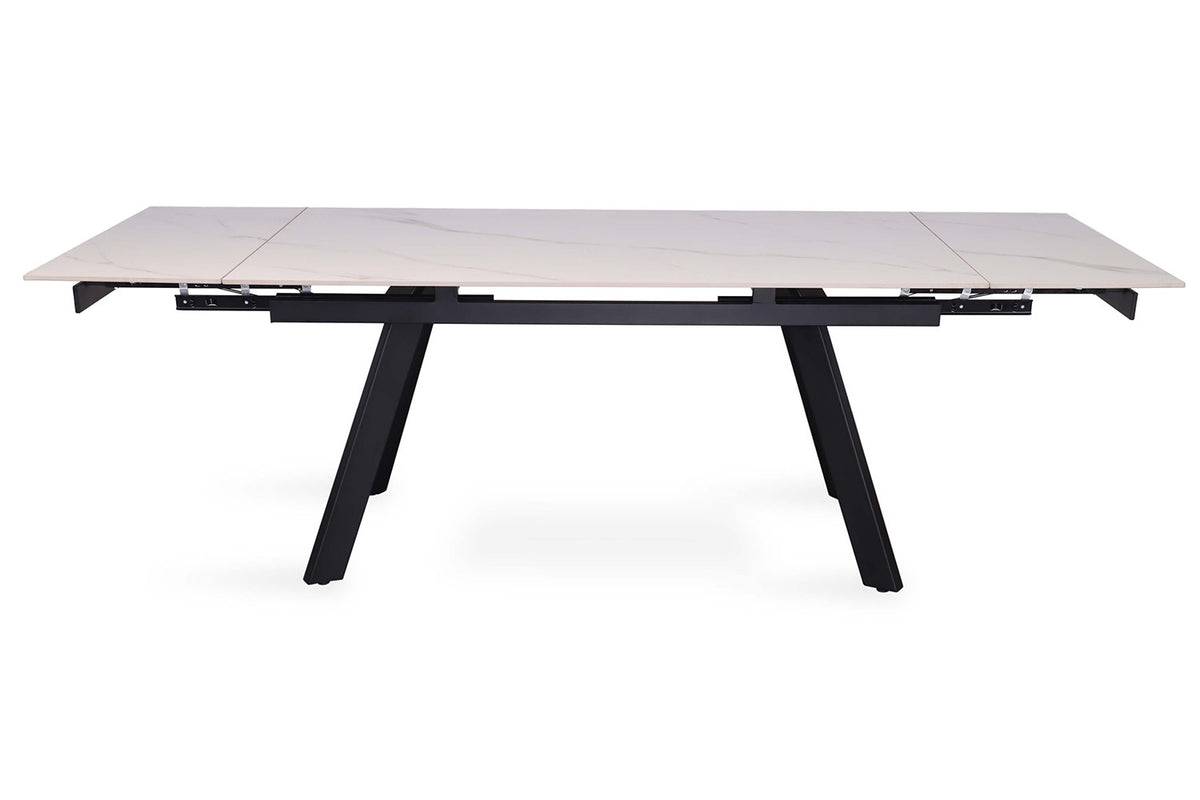 Uitschuifbare tafel 'Hera' 160-240 cm Rechthoekig Steen Wit (2c) - foto 7