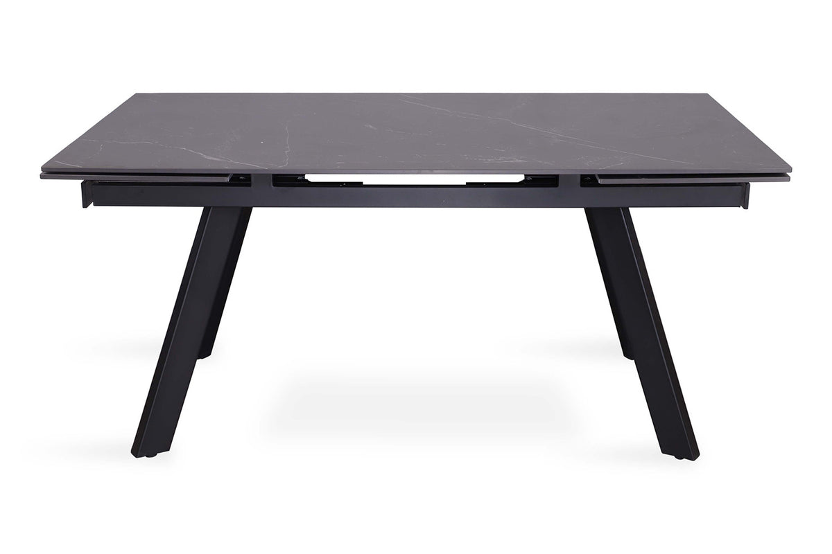 Uitschuifbare tafel 'Hera' 160-240 cm Rechthoekig Steen Zwart (2c) - foto 4