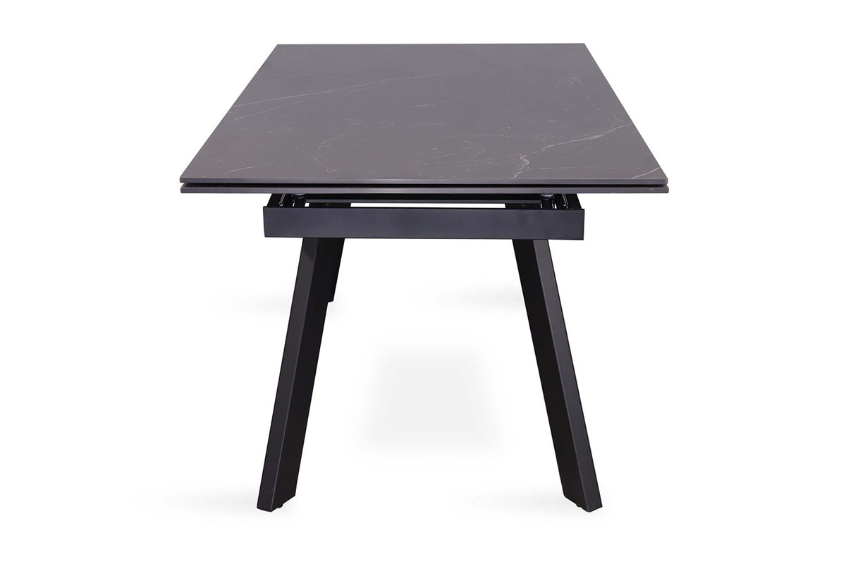 Uitschuifbare tafel 'Hera' 160-240 cm Rechthoekig Steen Zwart (2c) - foto 6