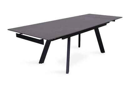 Uitschuifbare tafel 'Hera' 160-240 cm Rechthoekig Steen Zwart (2c) - foto 8