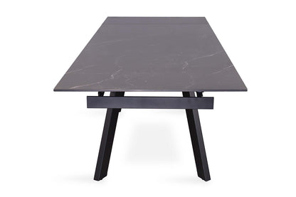 Uitschuifbare tafel 'Hera' 160-240 cm Rechthoekig Steen Zwart (2c) - foto 9