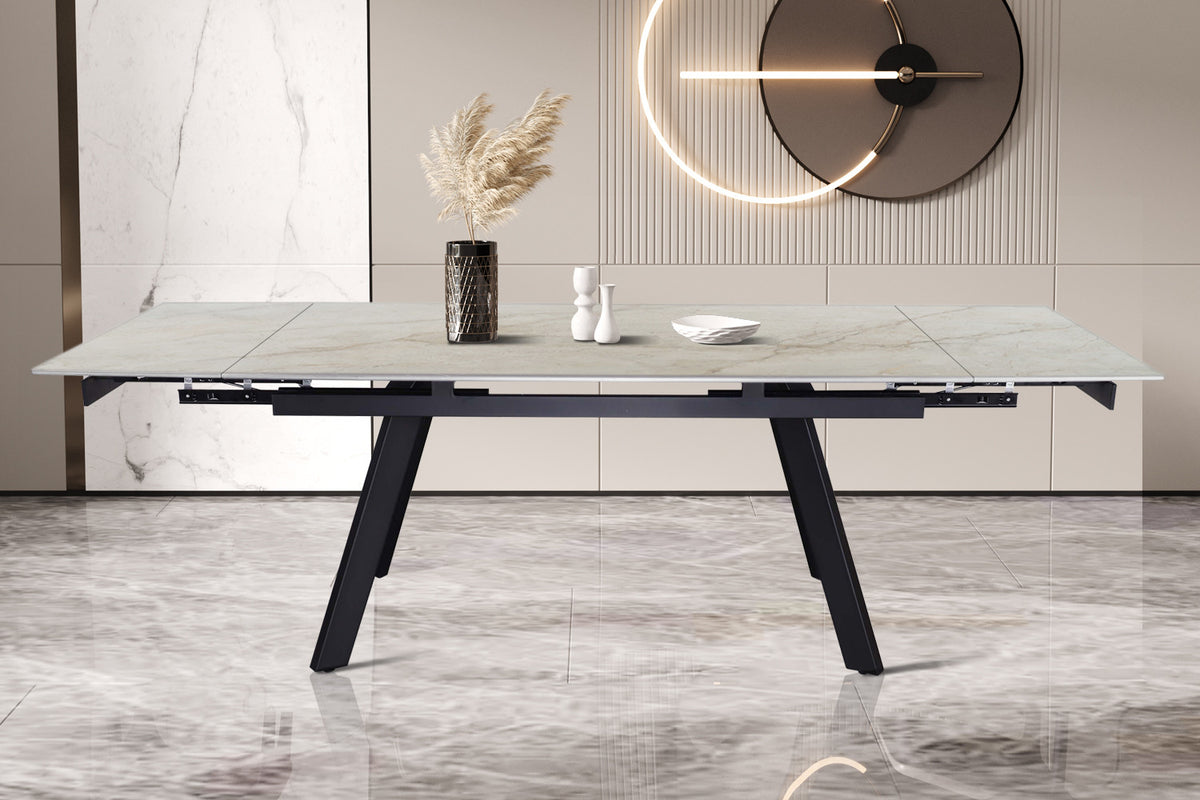 Uitschuifbare tafel 'Hera' 160-240 cm Rechthoekig Glanzend Shakespear Beige (2c) - foto 3