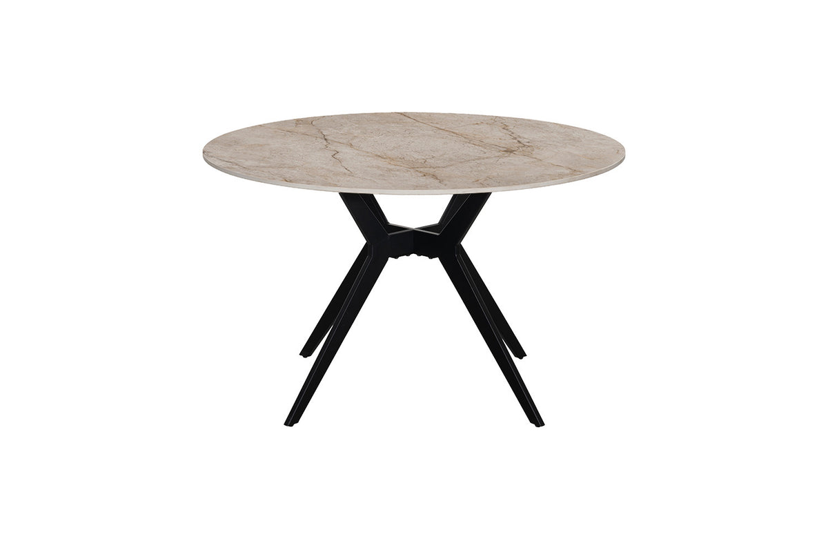 NEW - Tafel 'Apollo' 120 cm Rond Glanzend Steen Shakespear Beige (2c) - foto 4