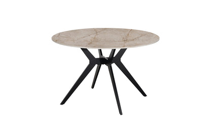 NEW - Tafel 'Apollo' 120 cm Rond Glanzend Steen Shakespear Beige (2c) - foto 5