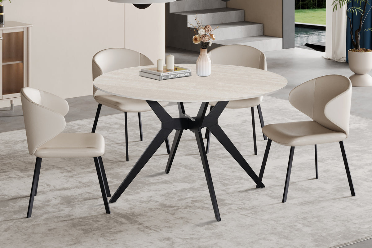 NEW - Tafel 'Apollo' 120 cm Rond Steen Baroque Grijs (2c) - foto 2