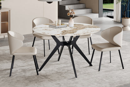 NEW - Tafel 'Apollo' 120 cm Rond Glanzend Steen Pandora (2c) - foto 2