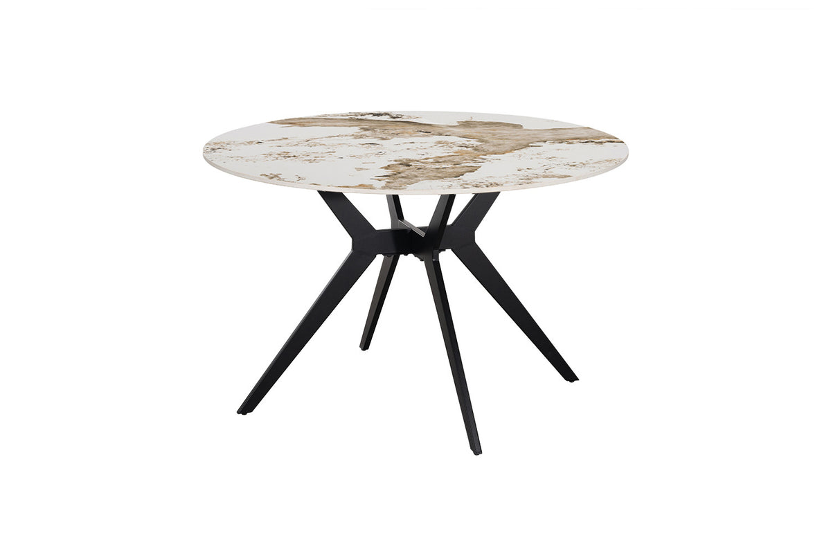NEW - Tafel 'Apollo' 120 cm Rond Glanzend Steen Pandora (2c) - foto 5