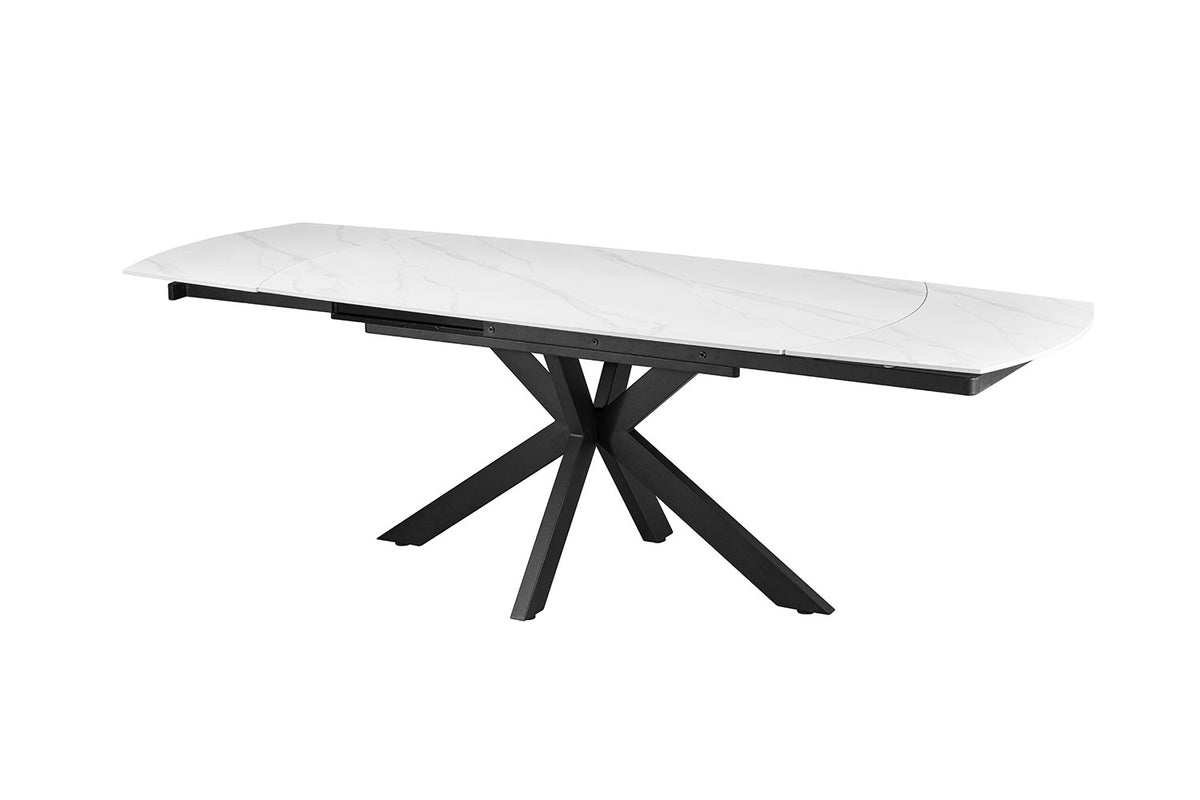 NEW - Uitschuifbare tafel 'Ares' 160-240 cm Deens Ovaal Steen Wit (2c) - foto 5