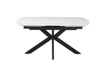 NEW - Uitschuifbare tafel 'Ares' 160-240 cm Deens Ovaal Steen Wit (2c) - foto 6