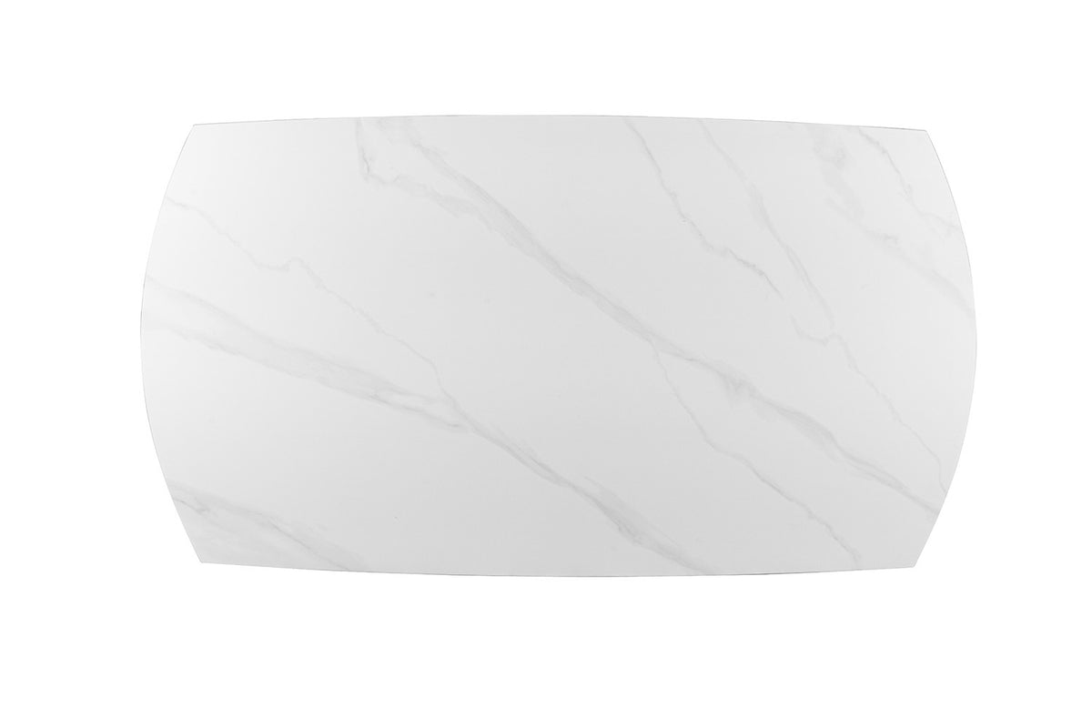 NEW - Uitschuifbare tafel 'Ares' 160-240 cm Deens Ovaal Steen Wit (2c) - foto 8