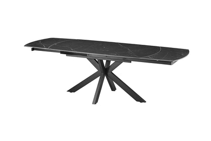 NEW - Uitschuifbare tafel 'Ares' 160-240 cm Deens Ovaal Steen Zwart (2c) - foto 5