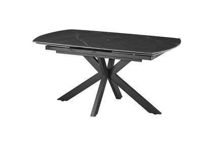 NEW - Uitschuifbare tafel 'Ares' 160-240 cm Deens Ovaal Steen Zwart (2c) - foto 7