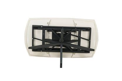 NEW -Uitschuifbare tafel 'Ares' 160-240 cm Deens Ovaal Glanzend Steen Beige (2c) - foto 9