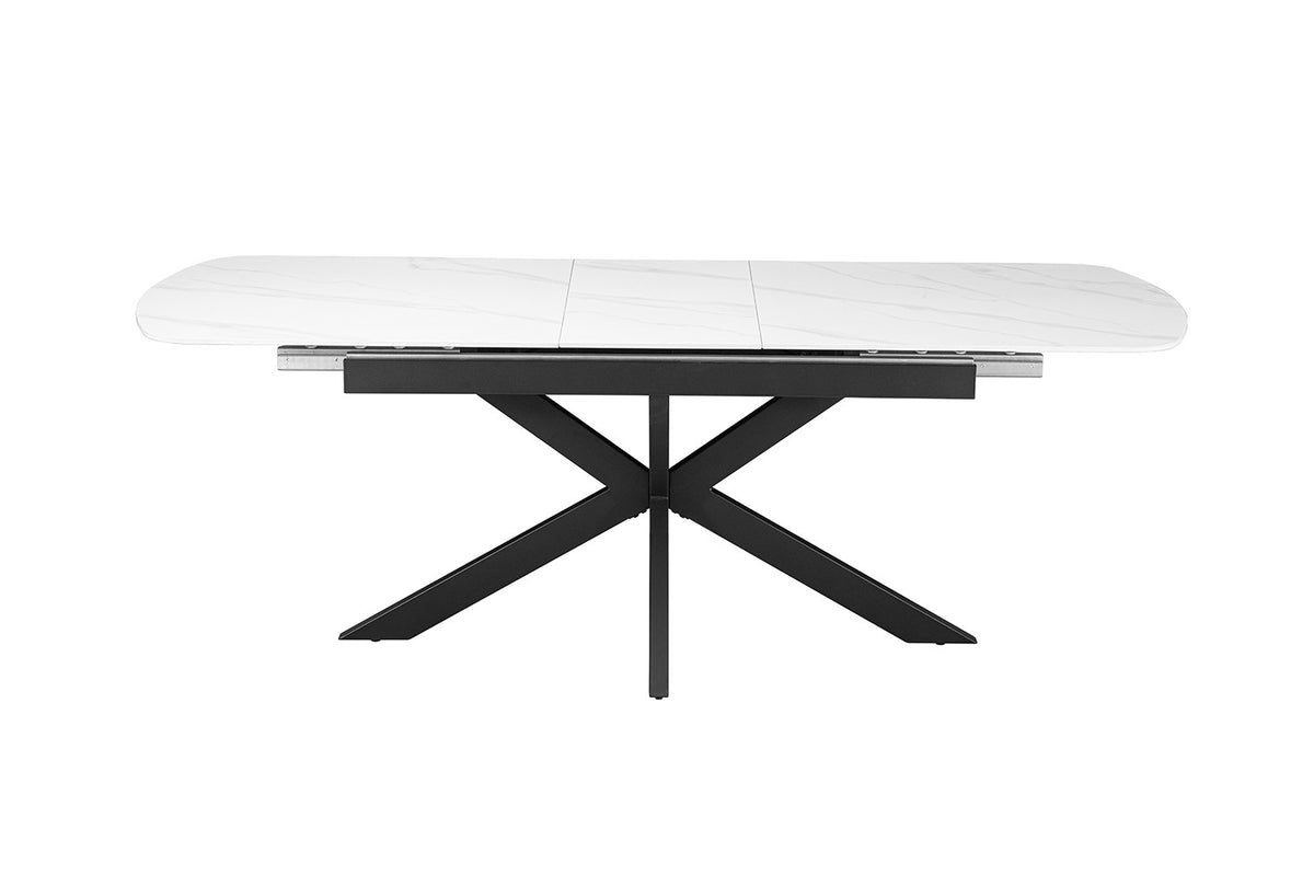 NEW - Uitschuifbare tafel 'Hestia' 180-220 cm Deens Ovaal Steen Wit (2c) - foto 4