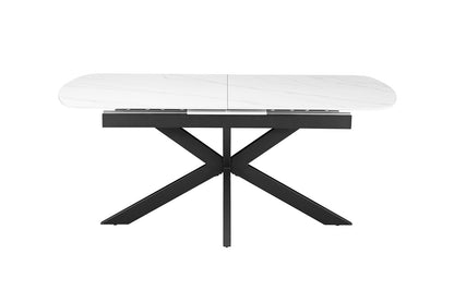 NEW - Uitschuifbare tafel 'Hestia' 180-220 cm Deens Ovaal Steen Wit (2c) - foto 6