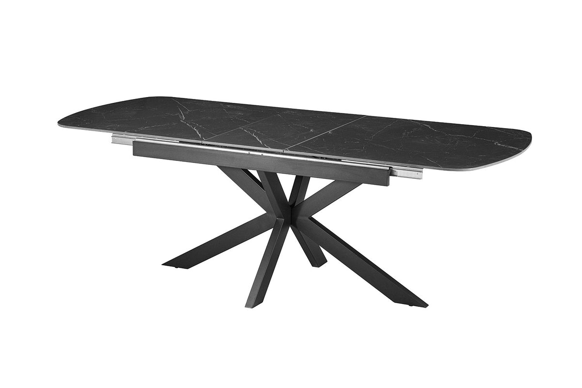 NEW - Uitschuifbare tafel 'Hestia' 180-220 cm Deens Ovaal Steen Zwart (2c) - foto 5