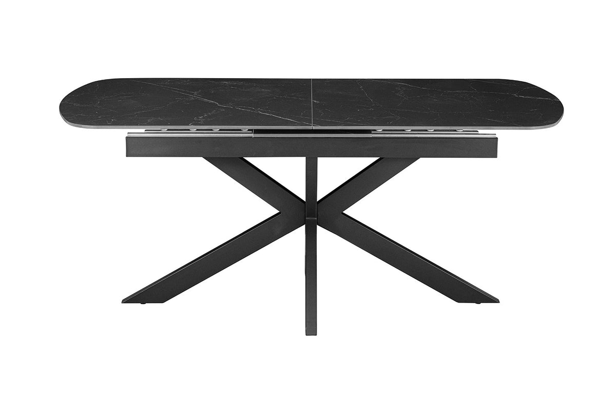 NEW - Uitschuifbare tafel 'Hestia' 180-220 cm Deens Ovaal Steen Zwart (2c) - foto 6