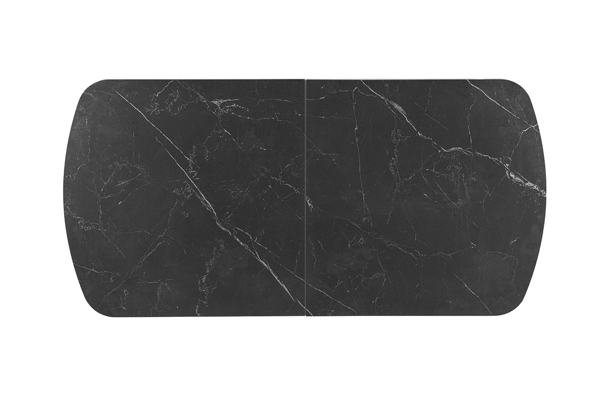 NEW - Uitschuifbare tafel 'Hestia' 180-220 cm Deens Ovaal Steen Zwart (2c) - foto 8