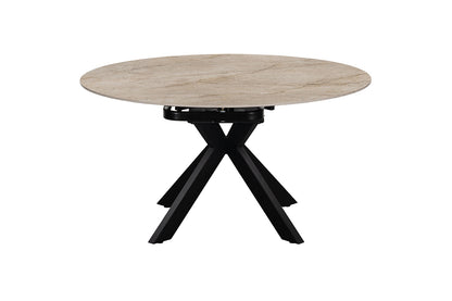 NEW - Uitschuifbare tafel 'Athéna' Rond 140-140x90 cm steen Shakspear Beige (2c) - foto 5