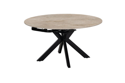 NEW - Uitschuifbare tafel 'Athéna' Rond 140-140x90 cm steen Shakspear Beige (2c) - foto 6