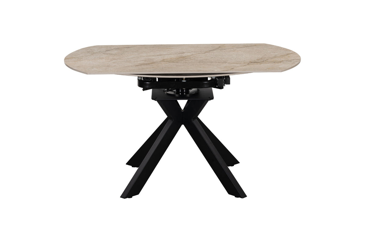 NEW - Uitschuifbare tafel 'Athéna' Rond 140-140x90 cm steen Shakspear Beige (2c) - foto 7