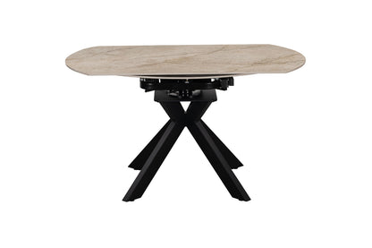 NEW - Uitschuifbare tafel 'Athéna' Rond 140-140x90 cm steen Shakspear Beige (2c) - foto 7