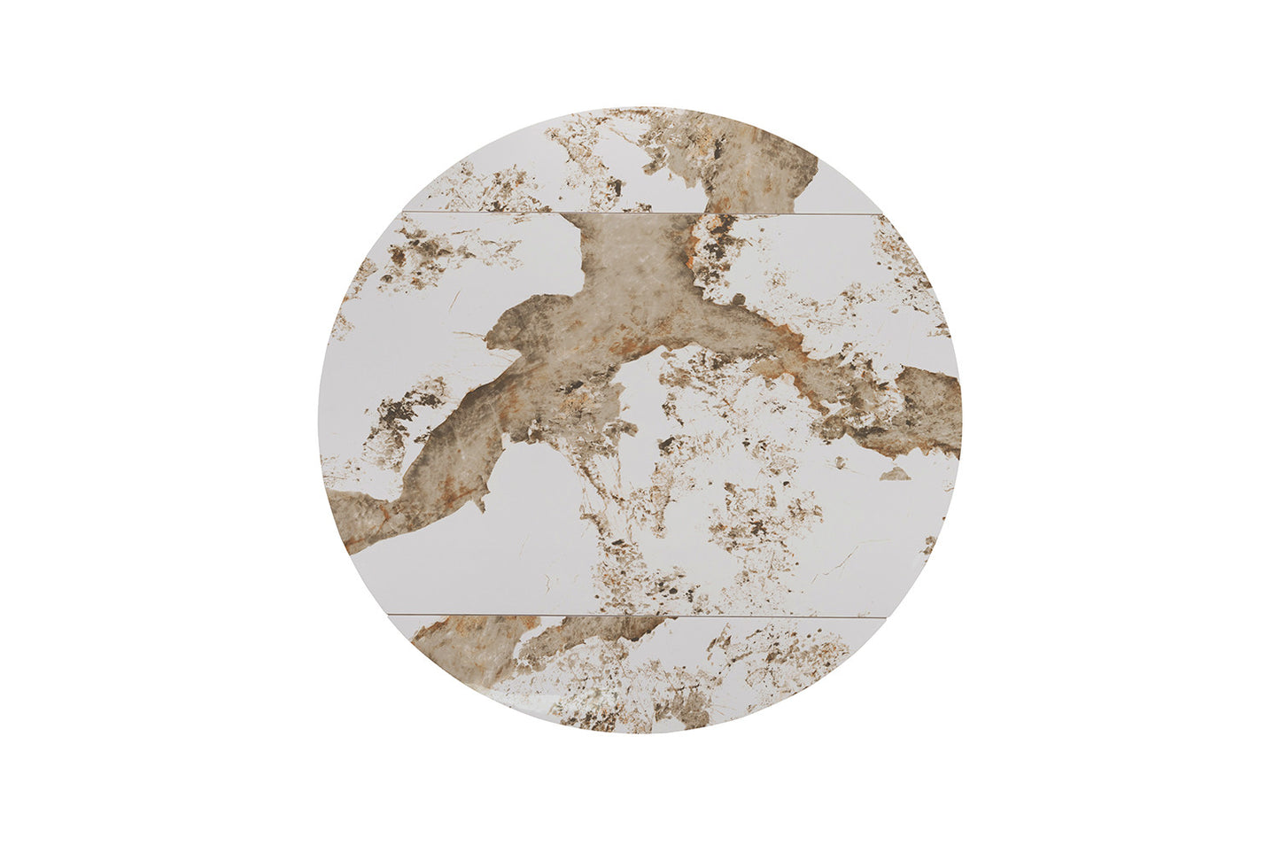 NEW - Uitschuifbare tafel 'Athéna' Rond 140-140x90 cm Glanz. steen Pandora (2c) - foto 4
