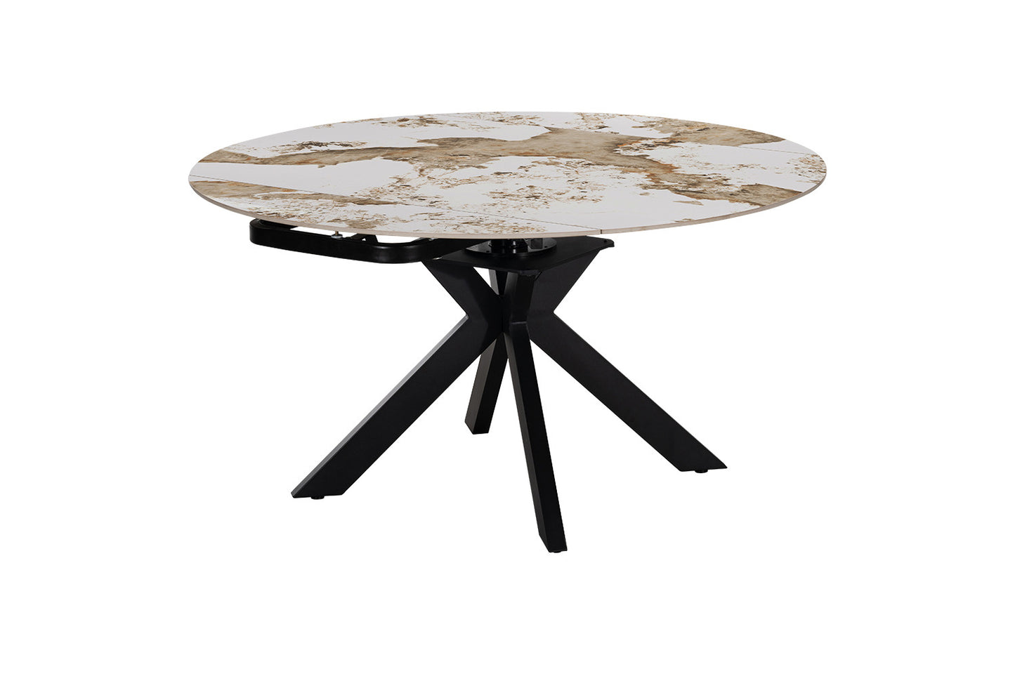 NEW - Uitschuifbare tafel 'Athéna' Rond 140-140x90 cm Glanz. steen Pandora (2c) - foto 5
