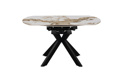 NEW - Uitschuifbare tafel 'Athéna' Rond 140-140x90 cm Glanz. steen Pandora (2c) - foto 8