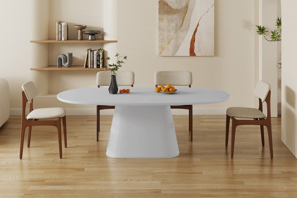 Tafel 'Tavira' 220 cm Ovaal Cement Ecru (2c)