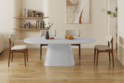 Tafel 'Tavira' 220 cm Ovaal Cement Ecru (2c)
