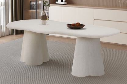Tafel 'Faro' 220 cm Organisch Cement (3c) - foto 2
