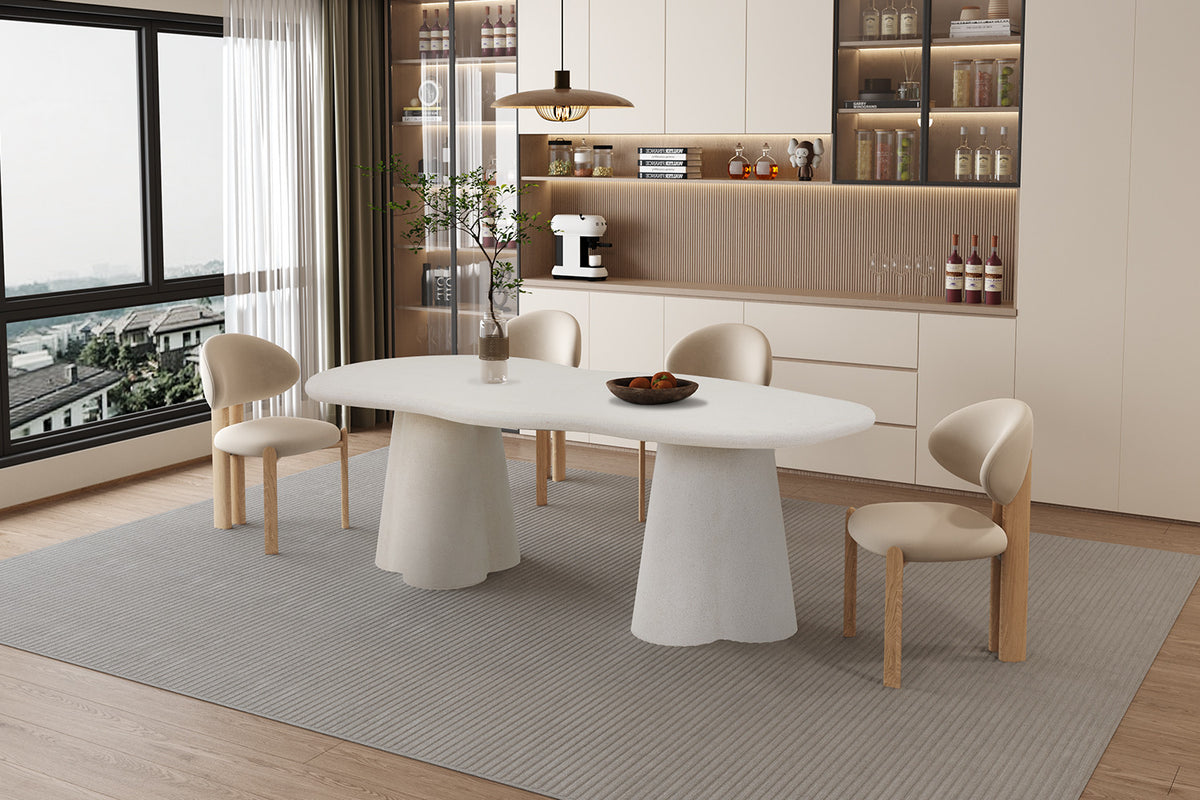 Tafel 'Faro' 220 cm Organisch Cement (3c) - foto 3
