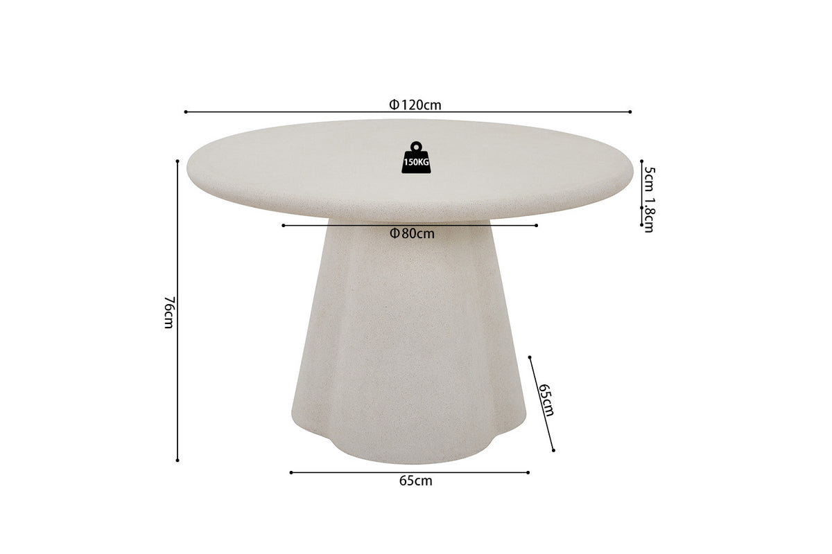 Tafel 'Faro' 120 cm Rond Cement (2c) - foto 9