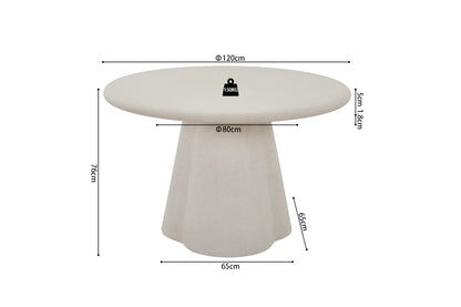 Tafel 'Faro' 120 cm Rond Cement (2c) - foto 9