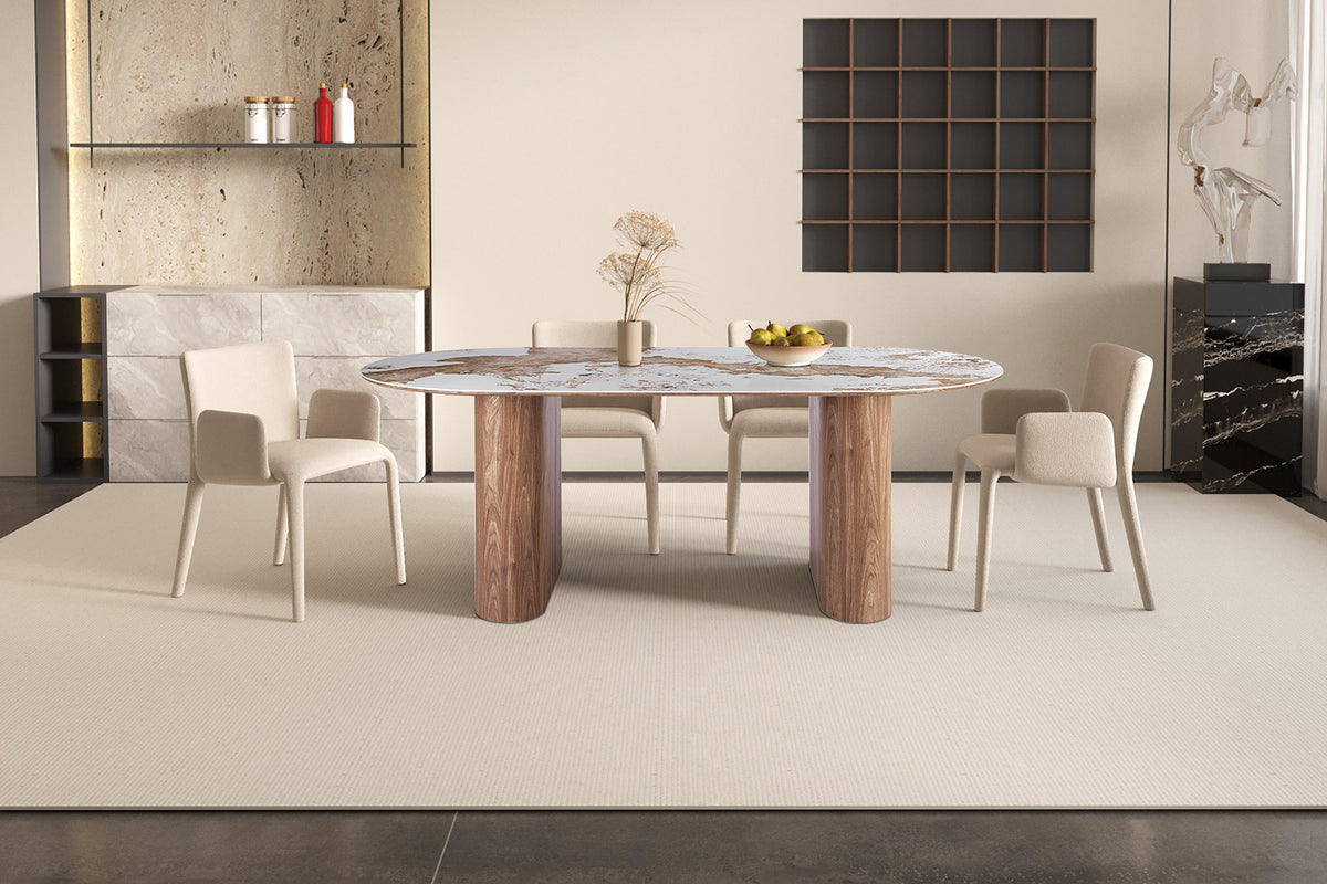 NEW - Tafel 'Evora' 210 cm Glanzend Steen Pandora (2c) - foto 2