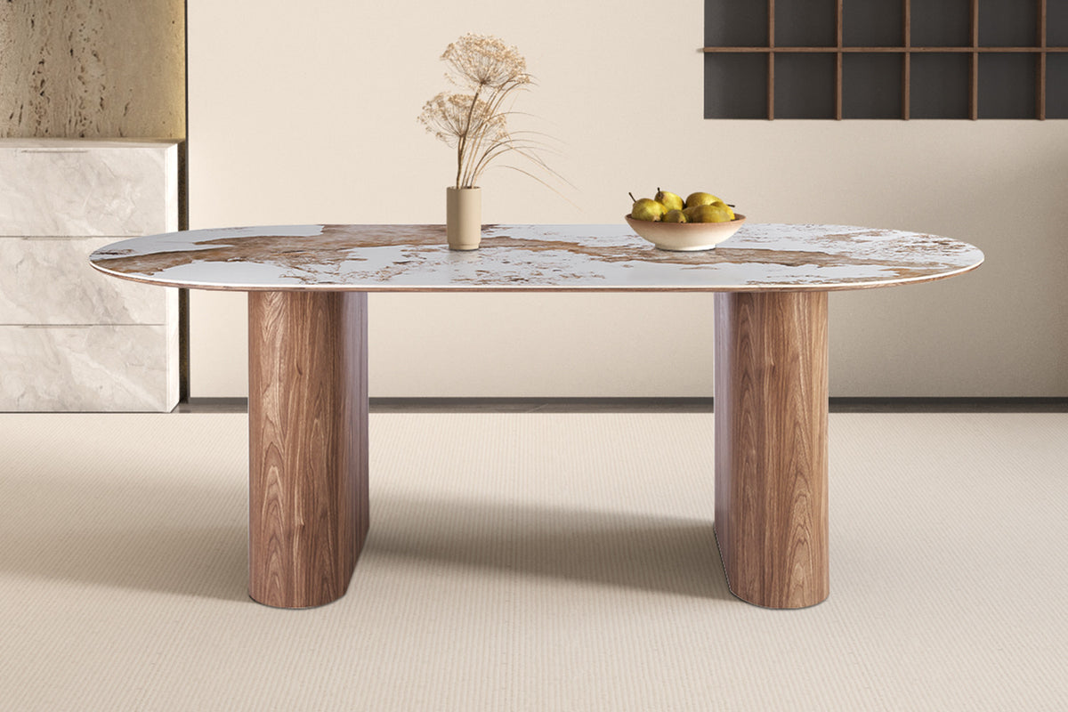 NEW - Tafel 'Evora' 210 cm Glanzend Steen Pandora (2c) - foto 3