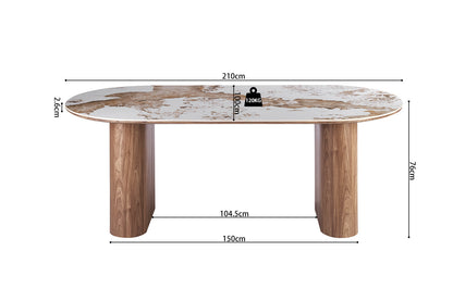 NEW - Tafel 'Evora' 210 cm Glanzend Steen Pandora (2c) - foto 7