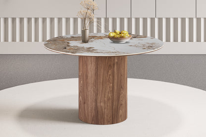 NEW - Tafel 'Evora' 120 cm Rond Glanzend Steen Pandora (2c) - foto 3